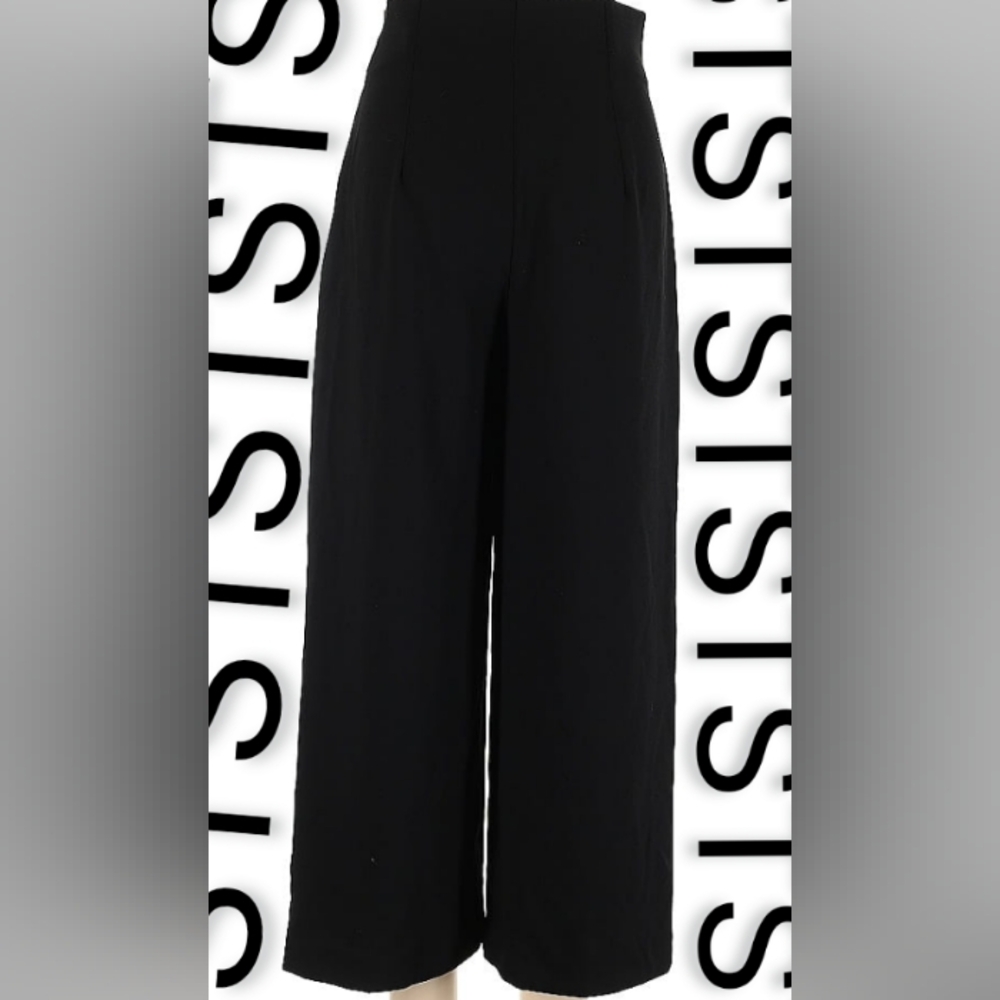 Zara Black Wide Leg High Waist Breathable Pants